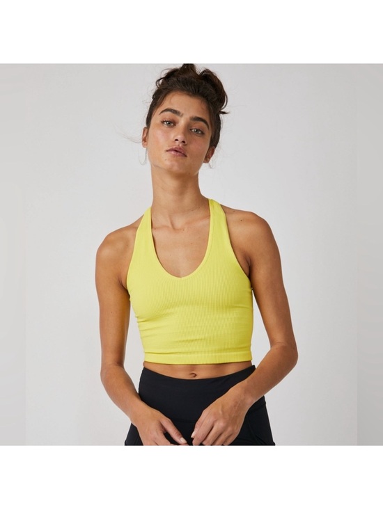 Free People Tops - Free people movement free throw crop top large yellow